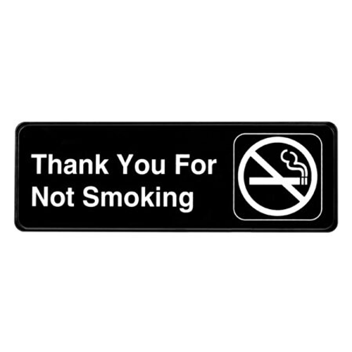 Alpine  ALPSGN-37-5 9 in. x 3 in. Thank You for Not Smoking Sign 5 Pack