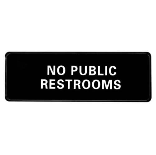 Alpine  ALPSGN-29-5 9 in. x 3 in. No Public Restrooms Sign 5 Pack