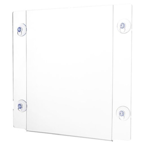 Alpine  ADI639-8511-WSH-2-2PK 8.5''x 11'' Clear Suction Acrylic Window Sign Holder 4 Pack