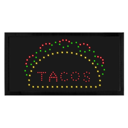 Alpine 19" x 10" LED Rectangular TACO Sign with Two Display Modes (2 pack) - ALP497-11-2pk