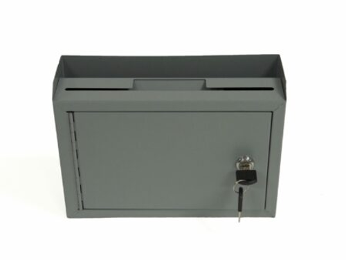 Alpine ADI631-02-GRY Medium Size Grey Steel Multi-Purpose Suggestion Drop Box Alpine ADI631-02-GRY Medium Size Grey Steel Multi-Purpose Suggestion Drop Box