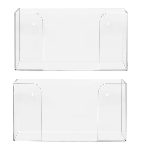 Alpine  ADI902-01-2PK Single Box Capacity Acrylic Glove Dispenser 2 Pack