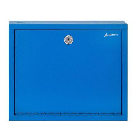 Alpine Wall Mountable Large Steel Drop Box (2 pack) - ADI631-03-BLU-2pk
