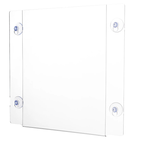 Alpine  ADI639-8511-WSH-6 8.5''x11'' Acrylic Window Sign Holder with Suction Cups, 6 pack