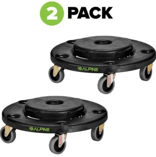 Alpine  ALP471-32-DOLLY-2pk 32 Gallon Trash Can Dolly, 2pk