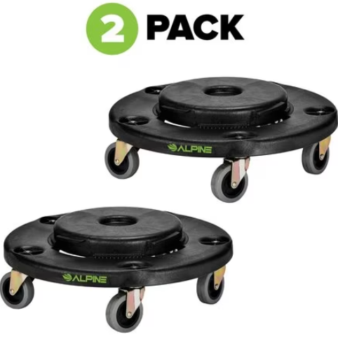 Alpine 32 Gallon Trash Can Dolly, 2pk - ALP471-32-DOLLY-2pk