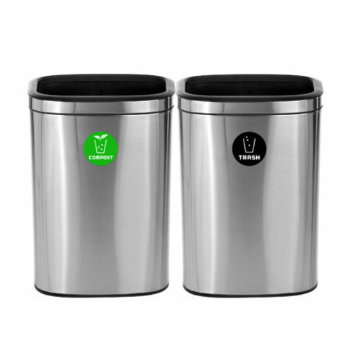 Alpine  ALP470-40L-CO-T 10.5 Gal 2-Stream Compost Trash Station Alpine  ALP470-40L-CO-T 10.5 Gal 2-Stream Compost Trash Station
