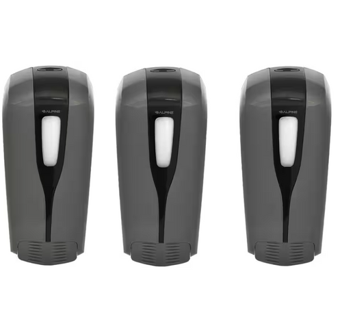 Alpine  ALP427-F-GRY-3 Aspen Commercial 475 ml Gray Refillable Manual Foam Soap Dispenser (3-Pack)