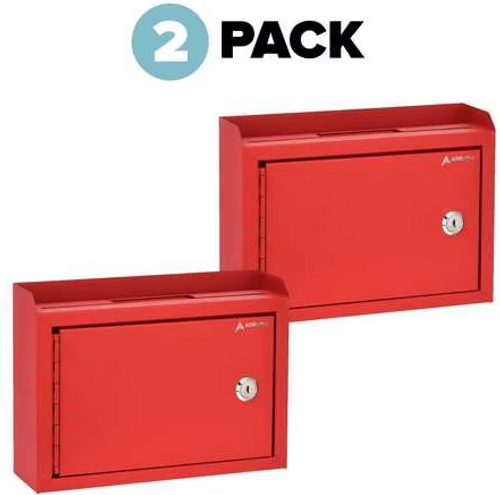 Alpine ADI631-02-RED-2pk Wall Mountable Medium Size Steel Multi-Purpose Suggestion Drop Box (2 pack) Alpine ADI631-02-RED-2pk Wall Mountable Medium Size Steel Multi-Purpose Suggestion Drop Box (2 pack)