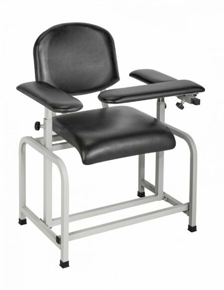 Alpine Black Padded Phlebotomy Blood Drawing Chair - ADI997-01-BLK
