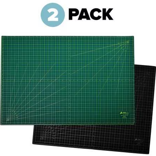 Alpine ADICM1824-2pk 18 in. x 24 in. Self Healing Reversible Cutting Mat, Green/Black (2 pack) Alpine ADICM1824-2pk 18 in. x 24 in. Self Healing Reversible Cutting Mat, Green/Black (2 pack)