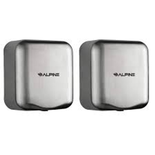 Alpine  ALP400-10-CHR-2PK Hemlock Chrome Stainless Steel Automatic High Speed Commercial Electric Hand Dryer 2 Pack