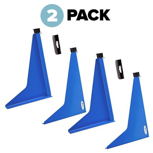 Alpine  ADI616-BLU-2pk Drop Lift Wall Rack for Blueprints, Blue (2 pack)