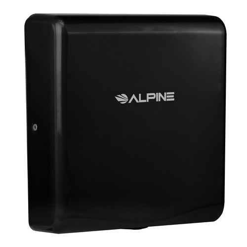 Alpine ALP405-10-BLA-PKG Willow Commercial Black High Speed Automatic Electric Hand Dryer with Wall Guard Alpine ALP405-10-BLA-PKG Willow Commercial Black High Speed Automatic Electric Hand Dryer with Wall Guard
