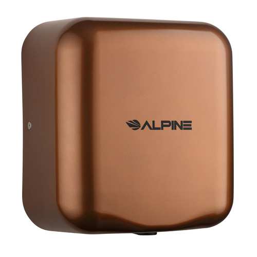 Alpine  ALP400-10-COP-PKG Hemlock Copper 120-Volt High Speed Dry Commercial Automatic Electric Hand Dryer with Wall Guard