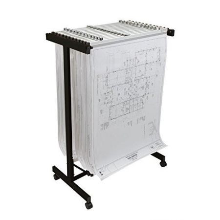 Alpine  ADI615-BLK-PKG Expandable Blueprint Mobile Plan Center, Black with 12 Clamps