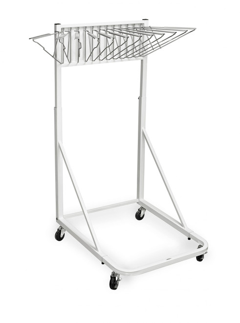 Alpine Gray Steel Vertical File Blueprint Rolling Stand with 30 inch Hanging Clamps - ADI613-6036--PKG