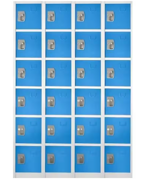Alpine ADI629-206-BLU-4PK 72 in. x 12 in. x 12 in. 6-Compartment Steel Tier Key Lock Storage Locker in Blue (4-Pack) Alpine ADI629-206-BLU-4PK 72 in. x 12 in. x 12 in. 6-Compartment Steel Tier Key Lock Storage Locker in Blue (4-Pack)