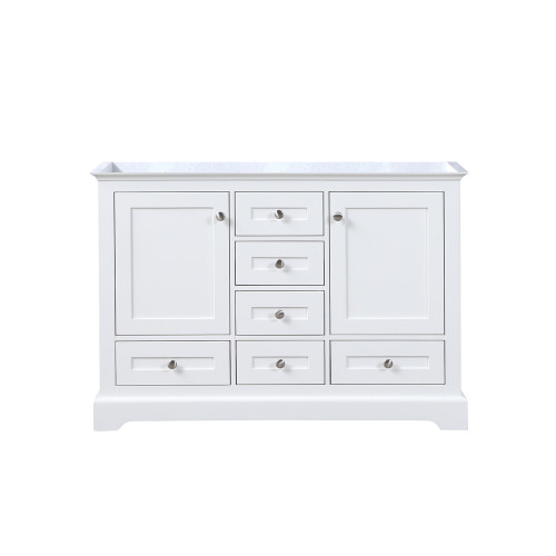 Lexora LD342248DA00000 Dukes 48 in. W White Double Sink Vanity Cabinet Lexora LD342248DA00000 Dukes 48 in. W White Double Sink Vanity Cabinet