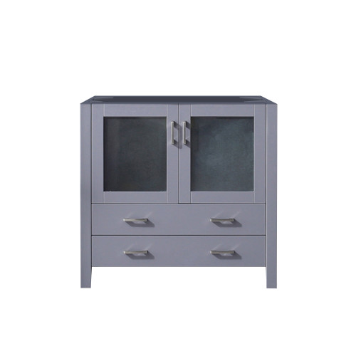 Lexora Volez 36 inch W Dark Grey Bath Vanity Cabinet