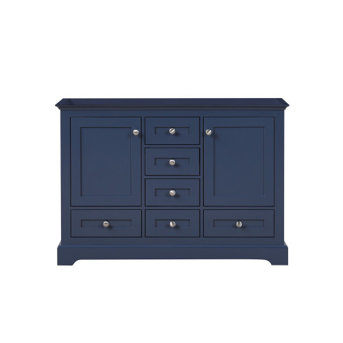 Lexora Dukes 48 in. W Navy Blue Double Sink Vanity Cabinet