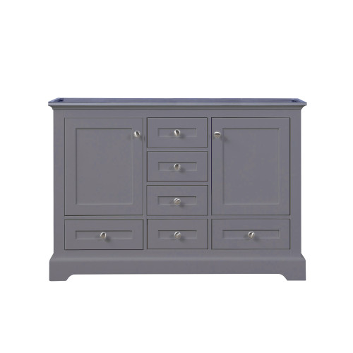 Lexora LD342248DB00000 Dukes 48 in. W Dark Grey Double Sink Vanity Cabinet