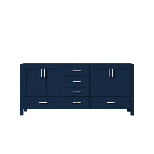 Lexora Jacques 72 in. W Navy Blue Double Sink Vanity Cabinet