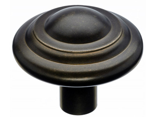 Top Knobs M1477 MB Aspen Button Cabinet Knob 1 3/4" - Medium Bronze