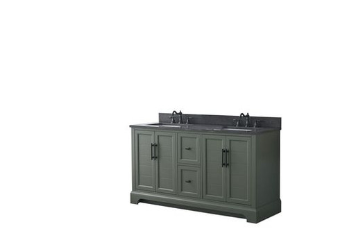 Vanity Art  VA5060-DVG 60" Double Sink Bathroom Vanity with Engineered Marble Top & Backsplash - Vintage Green