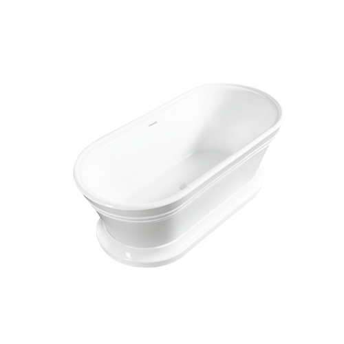 Vanity Art  VA6610-S-PW 59" x 30" Freestanding Acrylic Soaking Bathtub - Pure White