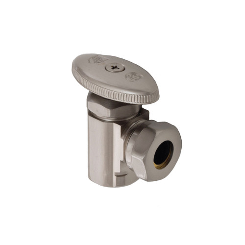 Trim To The Trade  4T-286-30 0val Handle 1/2" IPS Slip Joint Angle Stop - POLISHED NICKEL