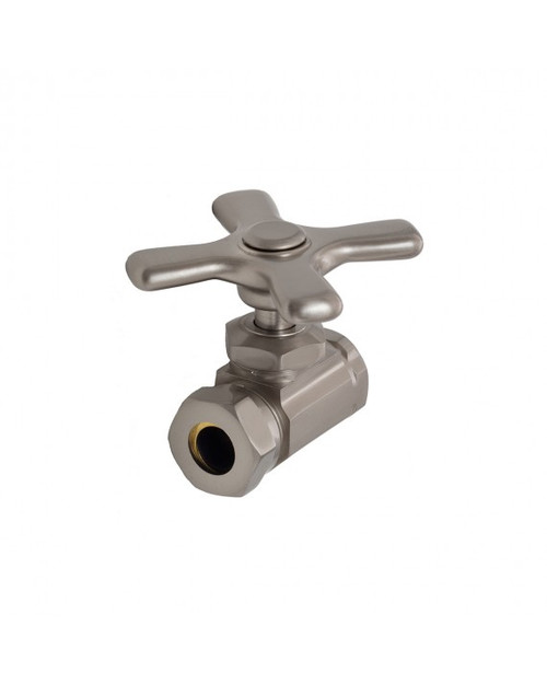 Trim To The Trade 4T-288X-34 STRAIGHT STOP - 1/2" IPS X 1/2"-7/16" - CROSS HANDLE - OIL RUBBED BRONZE Trim To The Trade 4T-288X-34 STRAIGHT STOP - 1/2" IPS X 1/2"-7/16" - CROSS HANDLE - OIL RUBBED BRONZE