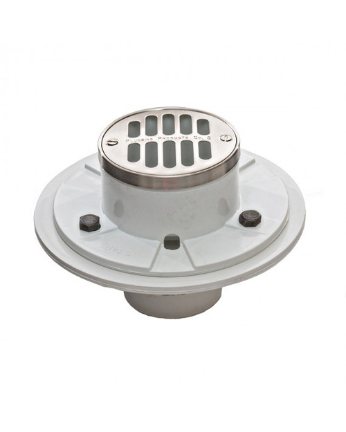 Trim To The Trade 2" No Caulk PVC Glue On Shower Drain, Polished Chrome - 4T-503P-1