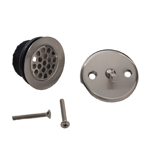 Trim To The Trade 4T-1901CB-6 Trip Lever Bathtub Drain Conversion Kit with Brass Bushing - SATIN CHROME Trim To The Trade 4T-1901CB-6 Trip Lever Bathtub Drain Conversion Kit with Brass Bushing - SATIN CHROME