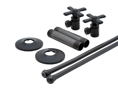 Trim To The Trade 4T-726X-35 LAV SUPPLY SET 1/2" IPS X 3/8" OD ANGLE STOP - CROSS HANDLE - SATIN GOLD Trim To The Trade 4T-726X-35 LAV SUPPLY SET 1/2" IPS X 3/8" OD ANGLE STOP - CROSS HANDLE - SATIN GOLD