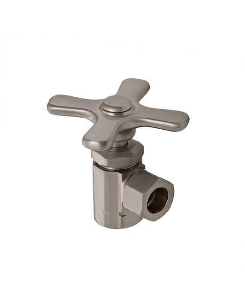 Trim To The Trade 4T-39612X-30 ANGLE STOP 1/2" IPS X 1/2" OD - CROSS HANDLE - POLISHED NICKEL Trim To The Trade 4T-39612X-30 ANGLE STOP 1/2" IPS X 1/2" OD - CROSS HANDLE - POLISHED NICKEL