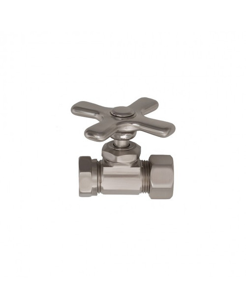 Trim To The Trade 1/2" Nominal Compression X 1/2"-7/16" - Cross Handle, Polished Chrome - 4T-289X-1