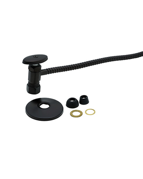 Trim To The Trade Angle Stop With 12" Riser - 1/2" Compression, Polished Brass - 4T-3812-2