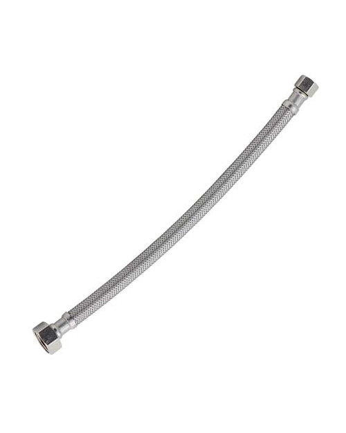 Trim To The Trade  4T-295-1 3/8" COMPRESSION X 1/2" IPS BRAIDED RISER - POLISHED CHROME
