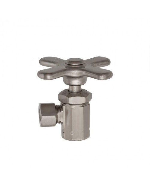 Trim To The Trade  4T-38638X-38 ANGLE STOP 3/8" IPS X 3/8" OD - CROSS HANDLE - LIGHT BRUSHED BRONZE
