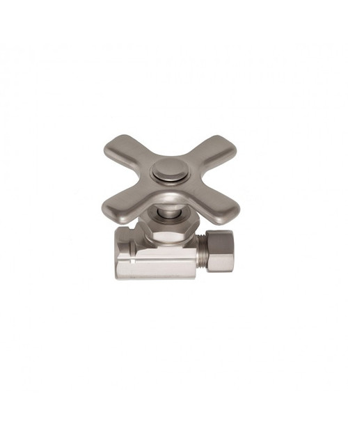 Trim To The Trade 4T-38838X-1 STRAIGHT STOPS 3/8" IPS X 3/8" OD - CROSS HANDLE - POLISHED CHROME Trim To The Trade 4T-38838X-1 STRAIGHT STOPS 3/8" IPS X 3/8" OD - CROSS HANDLE - POLISHED CHROME