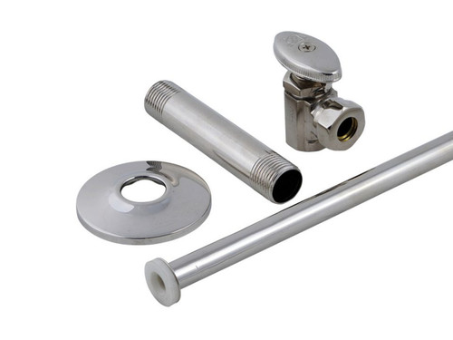 Trim To The Trade  4T-716-1 TOILET / CLOSET SUPPLY SET 1/2" IPS X 1/2"-7/16" ANGLE STOP - POLISHED CHROME