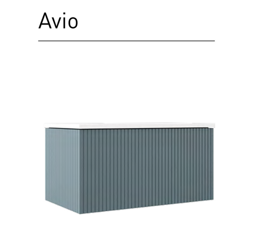 Lucena Bari Two Drawers Wall Mounted Floating Vanity Cabinet Only, for Right Side Sink 48" W x 16" H x 18" D - Avio Color - 87256 Lucena Bari Two Drawers Wall Mounted Floating Vanity Cabinet Only, for Right Side Sink 48" W x 16" H x 18" D - Avio Color - 87256