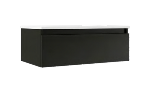 Lucena Bath  84561 48" Single Drawer Grey/Ceniza Highgloss Highgloss Box Vanity, Double Bowl