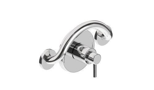 Healthcraft PLUS Crescent Decorative Grab Bar for Over Faucet, Polished Chrome