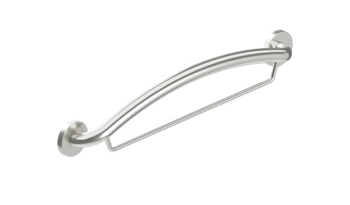 Healthcraft PLUS Towel Bar + Decorative Grab Bar, Two in One - Brushed Stainless - PLUS-TB24-BS