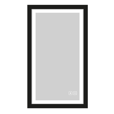 Madeli PORTRAIT II Illuminated Slique Mirror-II 24"X 48" with Lumentouch - Brushed Nickel Frame - IM-PT2448-23-BN