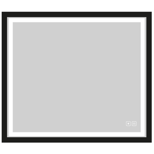 Madeli PORTRAIT II Illuminated Slique Mirror-II 48"X 42" with Lumentouch - Matte Black Frame - IM-PT4842-23-MB