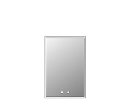 Madeli VANGUARD Lighted Mirror Cabinet 19" x 35" - Right Hinged - Surface Mount - Matte Black Side Kit & Handle - MC-VA2036-SM-04-R00-MB