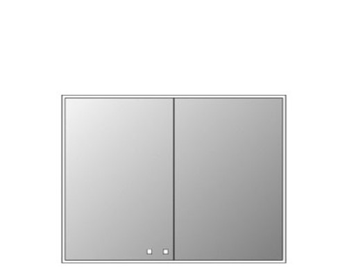 Madeli  MC-VA4836D-SM-04-000-MB VANGUARD LIGHTED MIRRORED CABINET 47"x 35"-24L/24R - SURFACE MOUNT